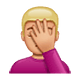 Emoji 🤦🏼‍♂️ Uomo Esasperato: Carnagione Abbastanza Chiara su WhatsApp 2.18.379.