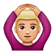🙆🏼‍♂️ Emoji Mann mit Händen auf dem Kopf: mittelhelle Hautfarbe WhatsApp 2.18.379.