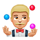 🤹🏼‍♂️ Emoji Jongleur: mittelhelle Hautfarbe WhatsApp 2.18.379.