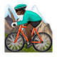 Emoji 🚵🏿‍♂️ Ciclista Uomo Di Mountain Bike: Carnagione Scura su WhatsApp 2.18.379.