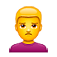 Emoji 🙎‍♂️ Uomo Imbronciato su WhatsApp 2.18.379.