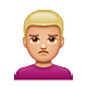 Emoji 🙎🏼‍♂️ Uomo Imbronciato: Carnagione Abbastanza Chiara su WhatsApp 2.18.379.