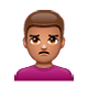 Emoji 🙎🏽‍♂️ Uomo Imbronciato: Carnagione Olivastra su WhatsApp 2.18.379.