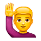Emoji 🙋‍♂️ Uomo Con Mano Alzata su WhatsApp 2.18.379.