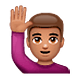 🙋🏽‍♂️ Emoji Hombre Con La Mano Levantada: Tono De Piel Medio en WhatsApp 2.18.379.