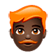 👨🏿‍🦰 Emoji Mann: dunkle Hautfarbe, rotes Haar WhatsApp 2.18.379.