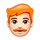 👨🏻‍🦰 Emoji Mann: helle Hautfarbe, rotes Haar WhatsApp 2.18.379.