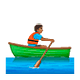 🚣🏾‍♂️ Emoji Mann im Ruderboot: mitteldunkle Hautfarbe WhatsApp 2.18.379.