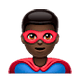 🦸🏿‍♂️ Emoji Homem Super-herói: Pele Escura na WhatsApp 2.18.379.