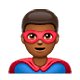 🦸🏾‍♂️ Emoji Homem Super-herói: Pele Morena Escura na WhatsApp 2.18.379.