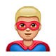 Émoji 🦸🏼‍♂️ Super-héros Homme : Peau Moyennement Claire sur WhatsApp 2.18.379.