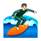 Emoji 🏄🏻‍♂️ Surfista Uomo: Carnagione Chiara su WhatsApp 2.18.379.