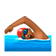 🏊🏾‍♂️ Emoji Homem Nadando: Pele Morena Escura na WhatsApp 2.18.379.