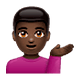 Emoji 💁🏿‍♂️ Uomo Con Suggerimento: Carnagione Scura su WhatsApp 2.18.379.