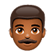Emoji 👨🏾 Uomo: Carnagione Abbastanza Scura su WhatsApp 2.18.379.