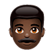 👨🏿 Emoji Mann: dunkle Hautfarbe WhatsApp 2.18.379.