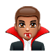 Emoji 🧛🏽‍♂️ Vampiro Uomo: Carnagione Olivastra su WhatsApp 2.18.379.