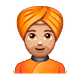 👳🏼‍♂️ Emoji Mann mit Turban: mittelhelle Hautfarbe WhatsApp 2.18.379.