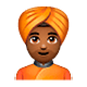 👳🏾 Emoji Person mit Turban: mitteldunkle Hautfarbe WhatsApp 2.18.379.