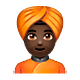👳🏿 Emoji Person mit Turban: dunkle Hautfarbe WhatsApp 2.18.379.