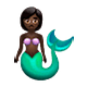 🧜🏿 Emoji Persona Sirena: Tono De Piel Oscuro en WhatsApp 2.18.379.