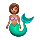 🧜🏽 Emoji Persona Sirena: Tono De Piel Medio en WhatsApp 2.18.379.