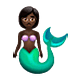 🧜🏿‍♀️ Emoji Sirena: Tono De Piel Oscuro en WhatsApp 2.18.379.