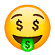 🤑 Emoji Gesicht mit Dollarzeichen WhatsApp 2.18.379.