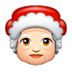 Émoji 🤶🏻 Mère Noël : Peau Claire sur WhatsApp 2.18.379.