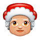 Émoji 🤶🏼 Mère Noël : Peau Moyennement Claire sur WhatsApp 2.18.379.