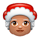 Émoji 🤶🏽 Mère Noël : Peau Légèrement Mate sur WhatsApp 2.18.379.