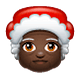 🤶🏿 Emoji Weihnachtsfrau: dunkle Hautfarbe WhatsApp 2.18.379.