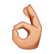 👌🏼 Emoji OK-Zeichen: mittelhelle Hautfarbe WhatsApp 2.18.379.