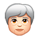 Émoji 🧓🏻 Personne âgée : Peau Claire sur WhatsApp 2.18.379.