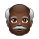 👴🏿 Emoji älterer Mann: dunkle Hautfarbe WhatsApp 2.18.379.