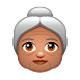 👵🏽 Emoji Anciana: Tono De Piel Medio en WhatsApp 2.18.379.