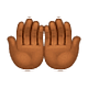Emoji 🤲🏾 Mani Unite In Alto: Carnagione Abbastanza Scura su WhatsApp 2.18.379.