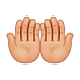 Emoji 🤲🏼 Mani Unite In Alto: Carnagione Abbastanza Chiara su WhatsApp 2.18.379.