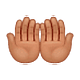 Emoji 🤲🏽 Mani Unite In Alto: Carnagione Olivastra su WhatsApp 2.18.379.