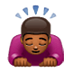 Emoji 🙇🏾 Persona Che Fa Un Inchino Profondo: Carnagione Abbastanza Scura su WhatsApp 2.18.379.