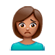 🙍🏽 Emoji Persona Frunciendo El Ceño: Tono De Piel Medio en WhatsApp 2.18.379.