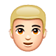👱🏻 Emoji Person: helle Hautfarbe, blondes Haar WhatsApp 2.18.379.