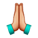 🙏🏼 Emoji betende Hände: mittelhelle Hautfarbe WhatsApp 2.18.379.