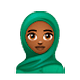 🧕🏾 Emoji Frau mit Kopftuch: mitteldunkle Hautfarbe WhatsApp 2.18.379.
