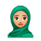 🧕🏼 Emoji Frau mit Kopftuch: mittelhelle Hautfarbe WhatsApp 2.18.379.