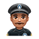 Emoji 👮🏽 Agente Di Polizia: Carnagione Olivastra su WhatsApp 2.18.379.