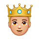 Emoji 🤴🏼 Principe: Carnagione Abbastanza Chiara su WhatsApp 2.18.379.