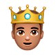 Emoji 🤴🏽 Principe: Carnagione Olivastra su WhatsApp 2.18.379.