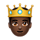 🤴🏿 Emoji Príncipe: Tono De Piel Oscuro en WhatsApp 2.18.379.