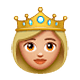 Emoji 👸🏼 Principessa: Carnagione Abbastanza Chiara su WhatsApp 2.18.379.